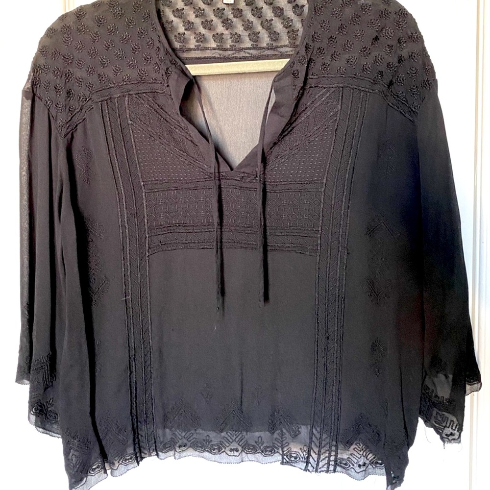 Black patterned blouse
